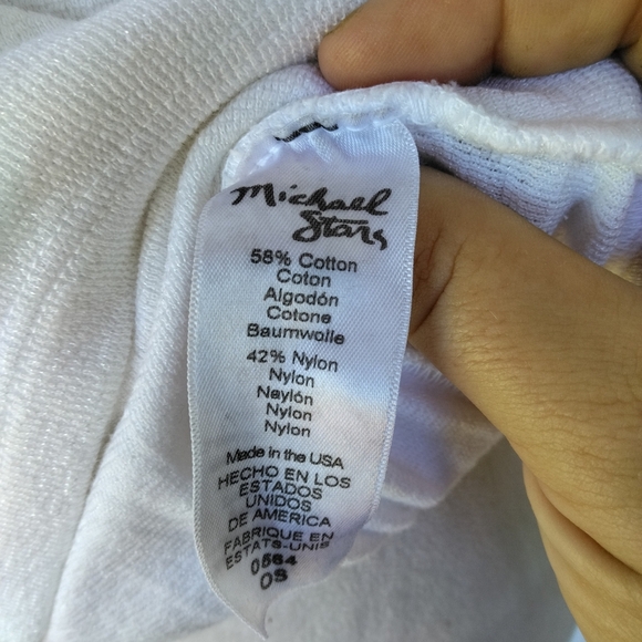 Michael Stars White Surplice Front Crepe Feel One Size - Picture 7 of 7